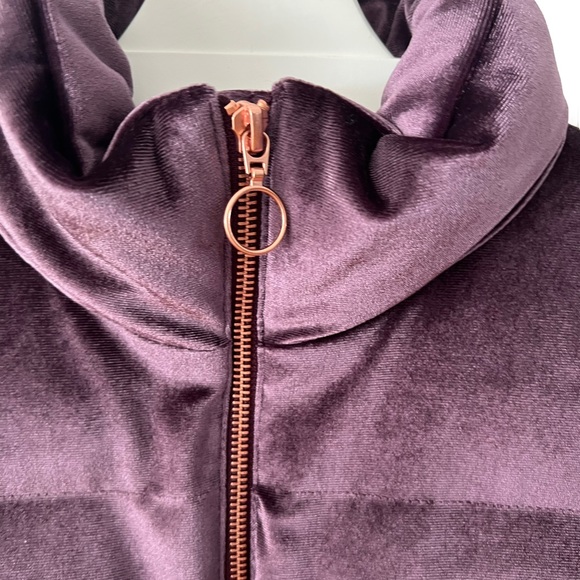 Perfect Like New Sweaty Betty Velvet Puffer Coat Amethyst Purple Rose Gold - Picture 8 of 12